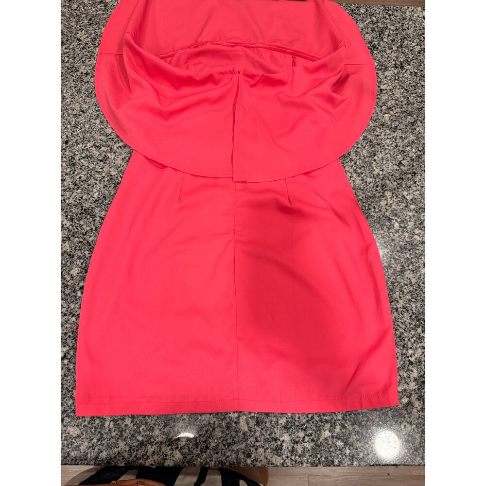 Superdown Hot Pink Ruffle Mini Dress - Small - Picture 3 of 10